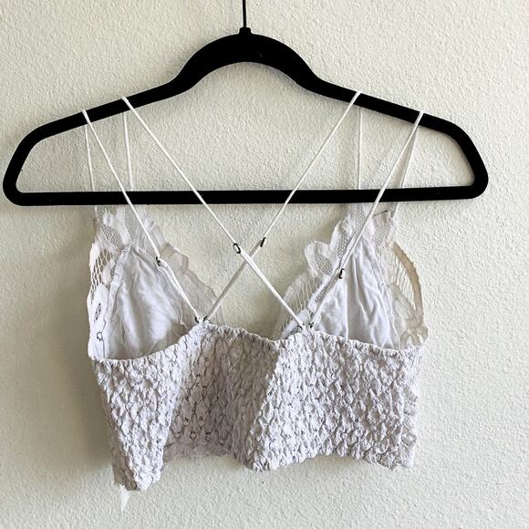 Free People White Adella Lace Boho Bralette Brami - Picture 6 of 6